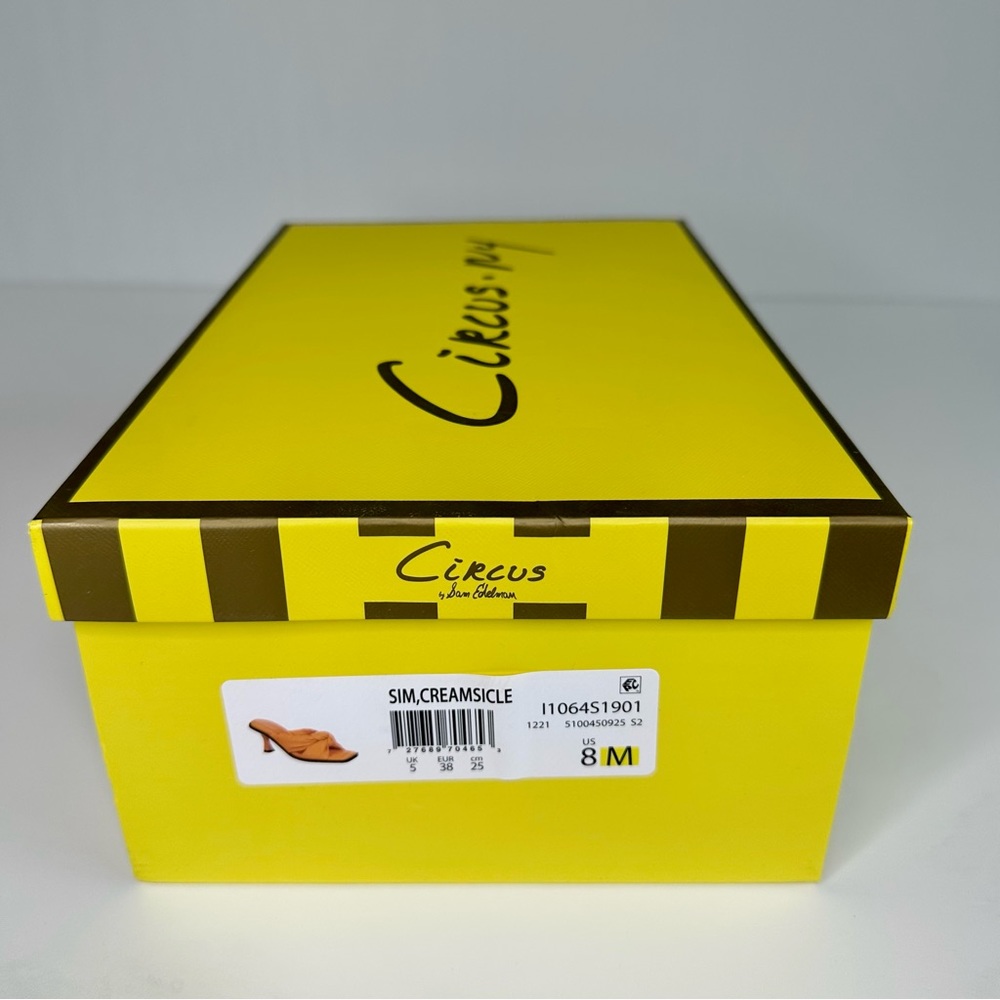 Circus Sam Edelman Orange Sim Square Toe Heel Sandal - Picture 10 of 10